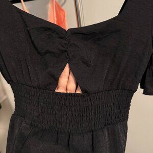 NVW - Harper ALine Black Dress with cutout and sleeves